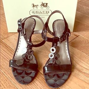 Coach Ankle Strap Charm Sandal